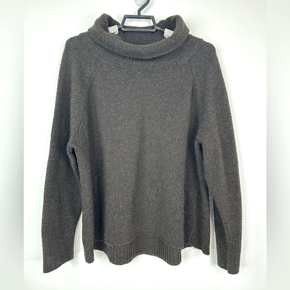 beachlunchlounge Sweater Womens XL Long Sleeve Cowl Neck Pullover Brown